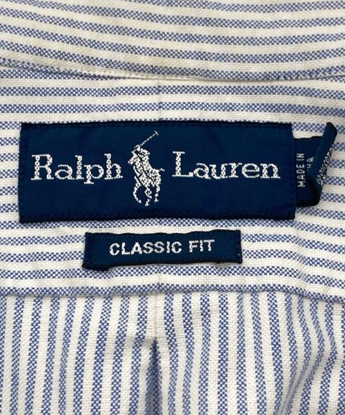 RALPH LAUREN（ラルフローレン）RALPH LAUREN (ラルフローレン) 【古着】ストライプシャツ　長袖シャツ　オーバーサイズ　ポニー刺繍 スカイブルー サイズ:17 1/2 32/33の古着・服飾アイテム