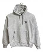 stussyステューシー）の古着「BASIC LOGO HOODIE バックロゴ ストックロゴパーカー　フーディ」｜グレー