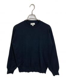 HYKE（ハイク）の古着「裾ロゴ刺繍クルーネックニット」｜ブラック