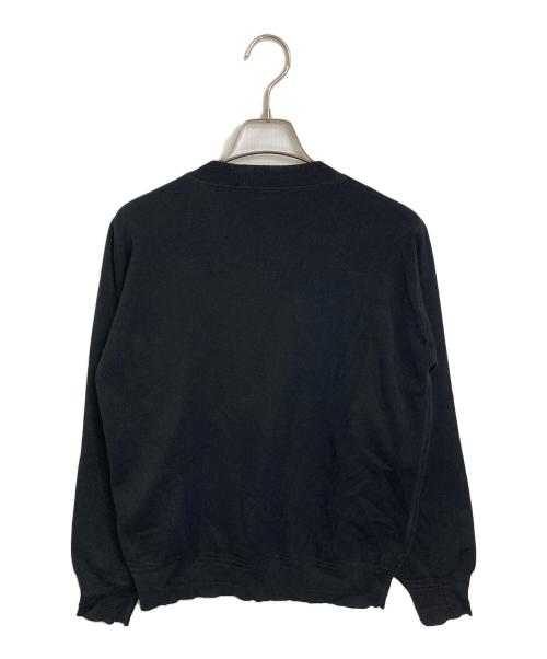 HYKE（ハイク）HYKE (ハイク) 裾ロゴ刺繍クルーネックニット ブラック サイズ:2の古着・服飾アイテム