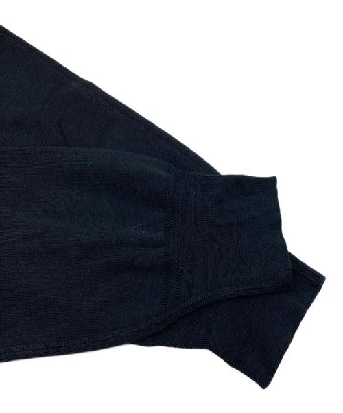 HYKE（ハイク）HYKE (ハイク) 裾ロゴ刺繍クルーネックニット ブラック サイズ:2の古着・服飾アイテム