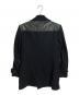 VERSACE (ヴェルサーチェ) レザー切替ウールコート ブラック サイズ:46：15000円