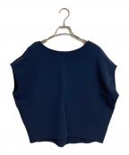 SOEJUソージュ）の古着「ショートスリーブコクーンブラウス　ノースリーブブラウス　セレモニー　日本製」｜ネイビー