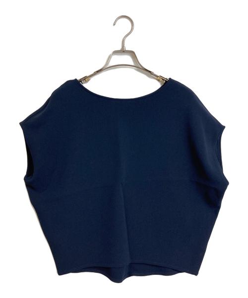SOEJU（ソージュ）SOEJU (ソージュ) ショートスリーブコクーンブラウス　ノースリーブブラウス　セレモニー　日本製 ネイビー サイズ:Sの古着・服飾アイテム