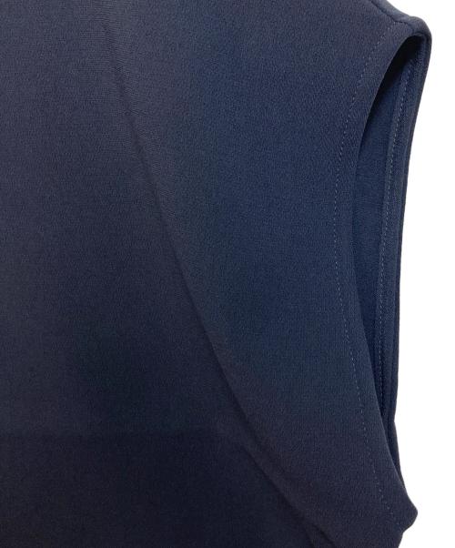 SOEJU（ソージュ）SOEJU (ソージュ) ショートスリーブコクーンブラウス　ノースリーブブラウス　セレモニー　日本製 ネイビー サイズ:Sの古着・服飾アイテム