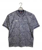 UMBRO×SUPREMEアンブロ×シュプリーム）の古着「Jacquard Soccer Jersey  ジャガードサッカージャージー　総柄　ゲームシャツ　半袖カットソー　Tシャツ　Tee  メキシコ製」｜ホワイト×パープル