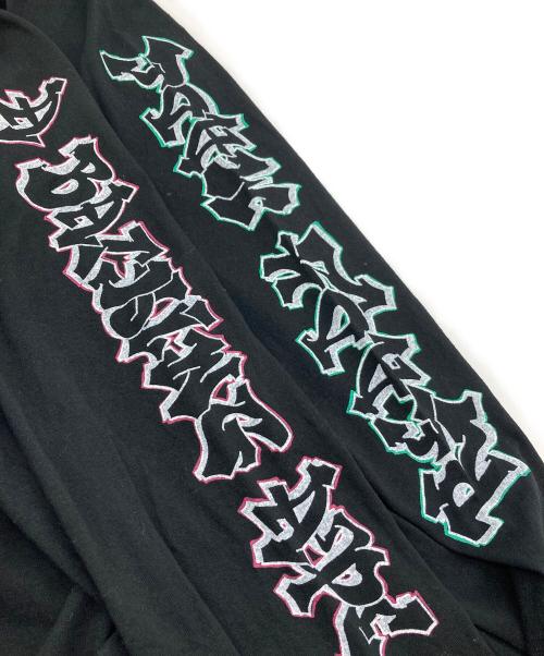 A BATHING APE（ア ベイシング エイプ）A BATHING APE READYMADE (レディメイド) SPRAY WIDE FIT L/S TEE  スプレーワイドフィットロングスリーブT  ロングスリーブカットソー　ロンT   日本製 ブラック サイズ:2XLの古着・服飾アイテム