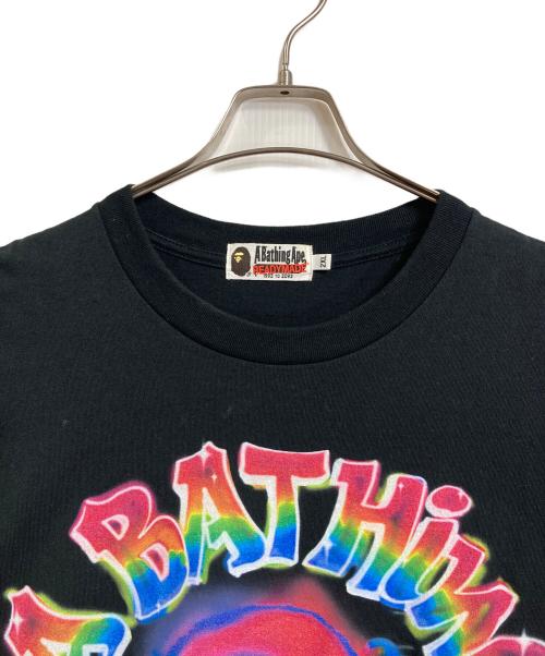 A BATHING APE（ア ベイシング エイプ）A BATHING APE READYMADE (レディメイド) SPRAY WIDE FIT L/S TEE  スプレーワイドフィットロングスリーブT  ロングスリーブカットソー　ロンT   日本製 ブラック サイズ:2XLの古着・服飾アイテム