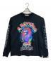 A BATHING APE（ア ベイシング エイプ）の古着「SPRAY WIDE FIT L/S TEE  スプレーワイドフィットロングスリーブT  ロングスリーブカットソー　ロンT   日本製」｜ブラック