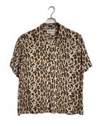 WACKO MARIAワコマリア）の古着「22SS Leopard Hawaiian Shirts  レオパードハワイアンシャツ　半袖シャツ　レーヨンシャツ　総柄　ヒョウ柄　日本製」｜ベージュ×ブラウン×ブラック