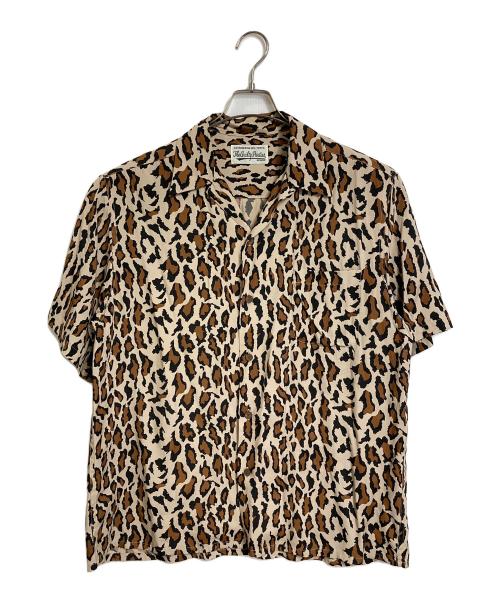 WACKO MARIA（ワコマリア）WACKO MARIA (ワコマリア) 22SS Leopard Hawaiian Shirts  レオパードハワイアンシャツ　半袖シャツ　レーヨンシャツ　総柄　ヒョウ柄　日本製 ベージュ×ブラウン×ブラック サイズ:Lの古着・服飾アイテム
