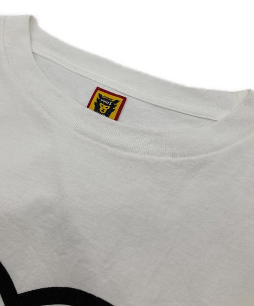 HUMAN MADE（ヒューマンメイド）HUMAN MADE (ヒューマンメイド) HEART LOGO L/S TEE SHIRT ハートロゴ長袖Tシャツ　ロンT 日本製 ホワイト サイズ:XXLの古着・服飾アイテム