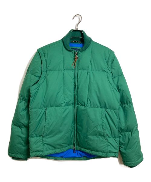 BROOKS BROTHERS（ブルックスブラザーズ）BROOKS BROTHERS (ブルックスブラザーズ) 2WAYダウンジャケット　ダウンベスト　アウター　ダブルジップ グリーン サイズ:Mの古着・服飾アイテム