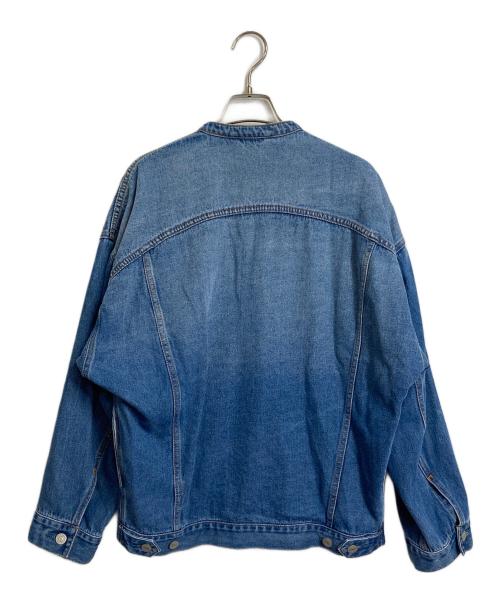 DRESSTERIOR（ドレステリア）DRESSTERIOR (ドレステリア) スタンドカラーデニムジャケット 洗える ウォッシャブル　 ブルー サイズ:FREEの古着・服飾アイテム