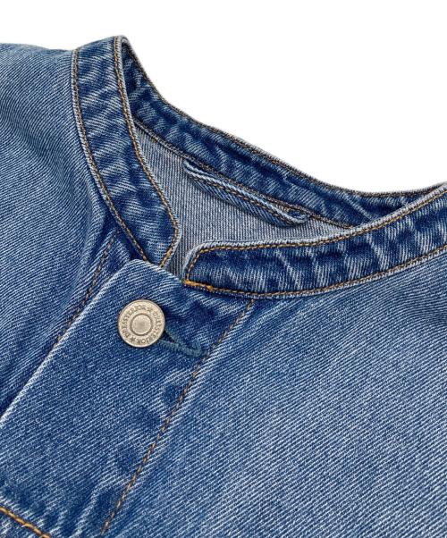 DRESSTERIOR（ドレステリア）DRESSTERIOR (ドレステリア) スタンドカラーデニムジャケット 洗える ウォッシャブル　 ブルー サイズ:FREEの古着・服飾アイテム