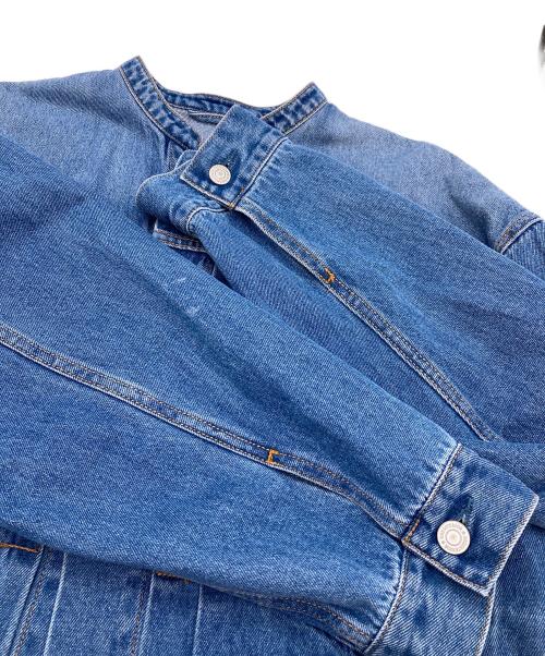 DRESSTERIOR（ドレステリア）DRESSTERIOR (ドレステリア) スタンドカラーデニムジャケット 洗える ウォッシャブル　 ブルー サイズ:FREEの古着・服飾アイテム