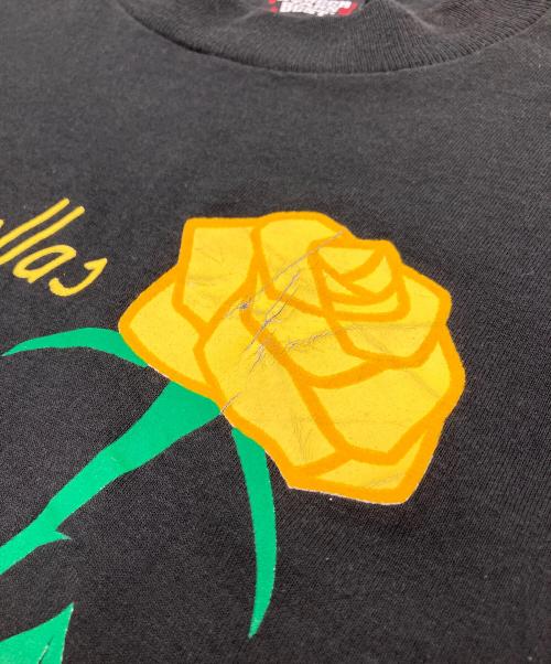 SCREEN STARS（スクリーンズスターズ）SCREEN STARS (スクリーンズスターズ) 【古着】90’SフラワーアートTシャツ　90年代　USA製　アートプリント ブラック×イエロー サイズ:Sの古着・服飾アイテム