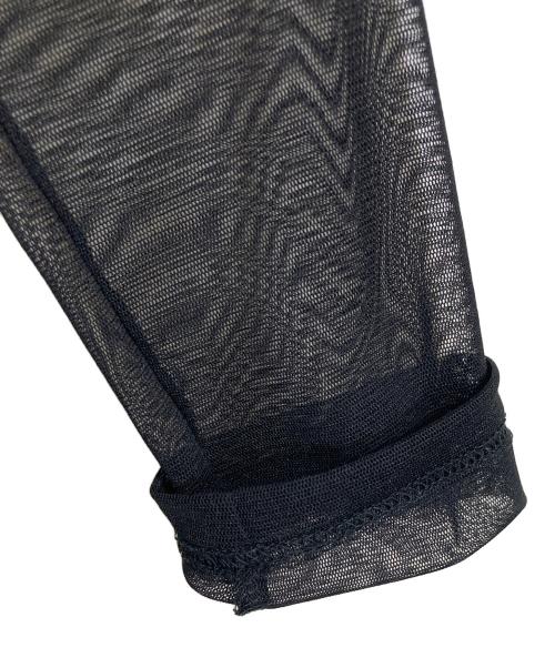 FETICO（フェティコ）FETICO (フェティコ) メッシュ切替カットソー Tulle combined body suit ボディスーツ　日本製 ネイビー×ブラック サイズ:2の古着・服飾アイテム