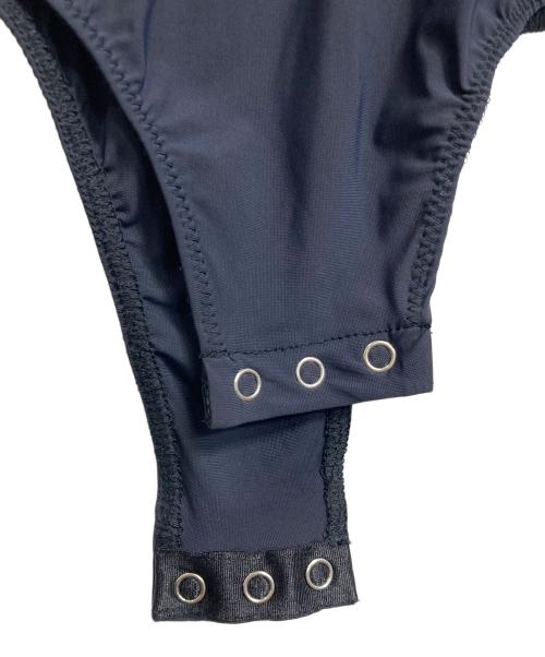 FETICO（フェティコ）FETICO (フェティコ) メッシュ切替カットソー Tulle combined body suit ボディスーツ　日本製 ネイビー×ブラック サイズ:2の古着・服飾アイテム