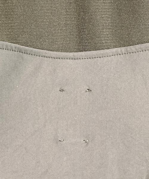 FETICO（フェティコ）FETICO (フェティコ) メッシュ切替カットソー Tulle combined body suit ボディスーツ　日本製 ネイビー×ブラック サイズ:2の古着・服飾アイテム