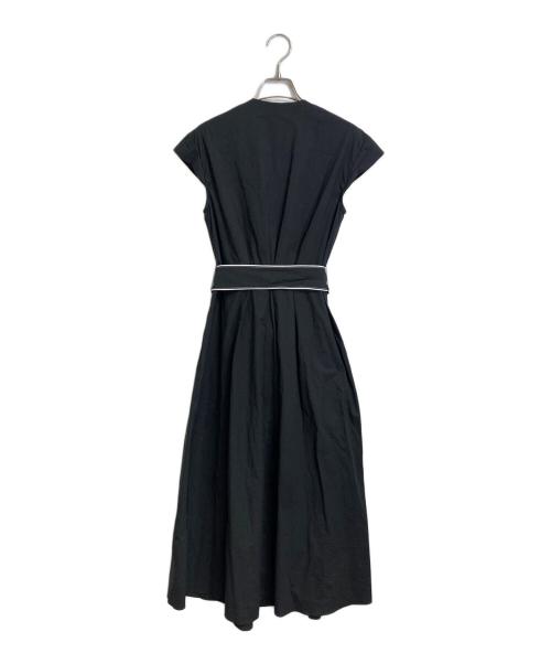 MARELLA（マレーラ）MARELLA (マレーラ) ベルト付ノースリーブワンピース ブラック サイズ:36の古着・服飾アイテム