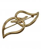 TIFFANY & Co.ティファニー）の古着「K18ダブルリーフブローチ　1987刻印」