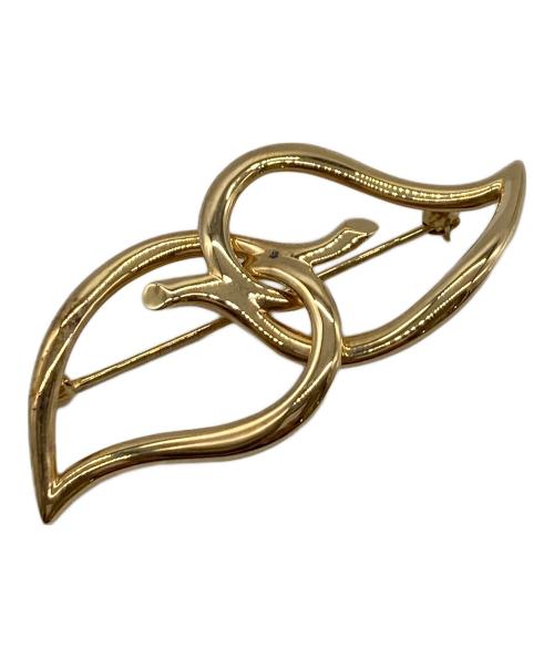 TIFFANY & Co.（ティファニー）TIFFANY & Co. (ティファニー) K18ダブルリーフブローチ　1987刻印 サイズ:実寸参照の古着・服飾アイテム