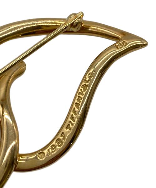 TIFFANY & Co.（ティファニー）TIFFANY & Co. (ティファニー) K18ダブルリーフブローチ　1987刻印 サイズ:実寸参照の古着・服飾アイテム