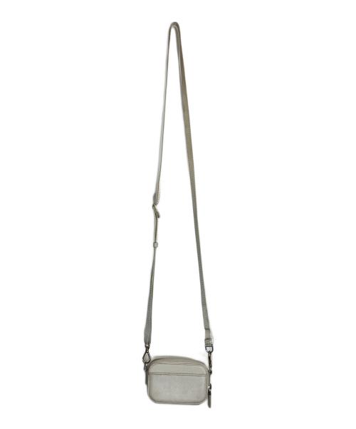 PRADA（プラダ）PRADA (プラダ) サフィアーノ ショルダーポーチ　ミニクロスバッグ　三角ロゴ ホワイト サイズ:実寸参照の古着・服飾アイテム