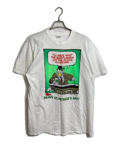 Stedman（ステッドマン）Stedman (ステッドマン) 【古着】プリントTシャツ　コットンTシャツ　半袖Tシャツ　USA製　袖シングル ホワイト サイズ:XLの古着・服飾アイテム