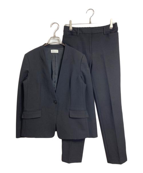 PLST（プラステ）PLST (プラステ) ウォームリザーブカラーレスジャケットパンツ　セットアップスーツ　パンツスーツ　セレモニー ブラック サイズ:Lの古着・服飾アイテム