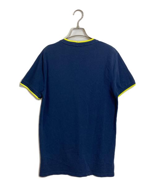 KENZO（ケンゾー）KENZO (ケンゾー) タイガーアップリケポケットTシャツ PIQUE TEE SHIRT ネイビー×イエロー サイズ:Sの古着・服飾アイテム