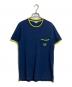KENZO（ケンゾー）の古着「タイガーアップリケポケットTシャツ PIQUE TEE SHIRT」｜ネイビー×イエロー