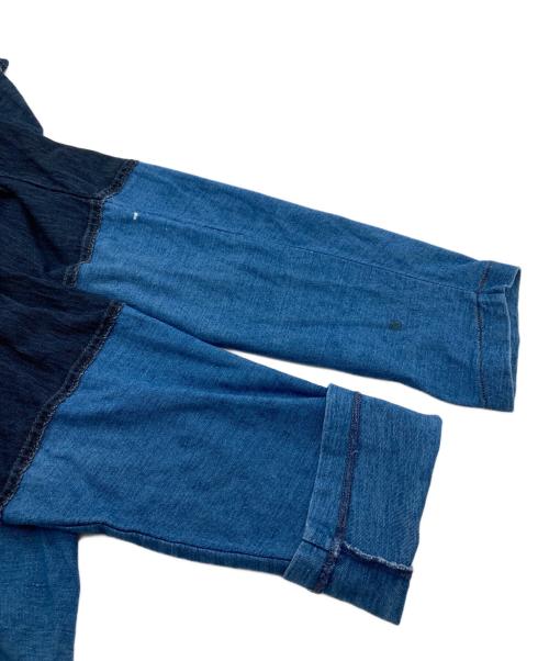 45rpm（45アールピーエム）45rpm (45アールピーエム) 後染め切替モックネックカットソー　コットンカットソー インディゴ サイズ:5の古着・服飾アイテム