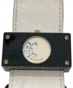 BALENCIAGAバレンシアガ）の古着「ベルト型 腕時計 ブレスット型　モントレ　ニコラ期 1000本限定品 234/1000」｜ホワイト×ブラック