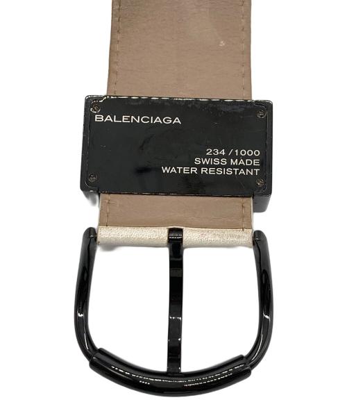 BALENCIAGA（バレンシアガ）BALENCIAGA (バレンシアガ) ベルト型 腕時計 ブレスット型　モントレ　ニコラ期 1000本限定品 234/1000 ホワイト×ブラック サイズ:実寸参照の古着・服飾アイテム