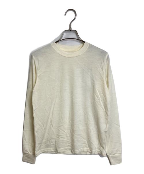 HYKE（ハイク）HYKE (ハイク) WOOL LONG SLEEVE TEE ホワイト サイズ:Sの古着・服飾アイテム