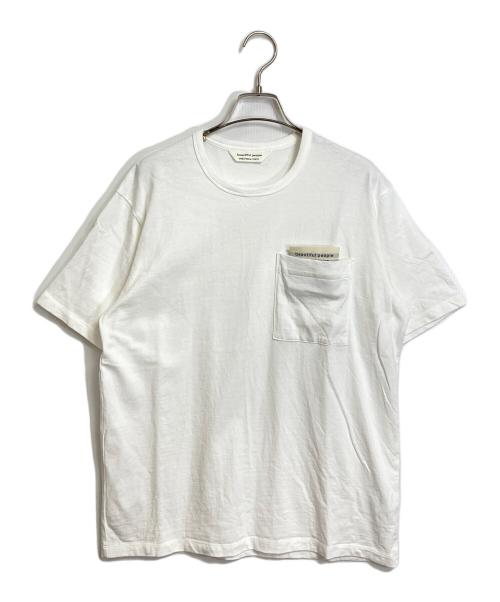 beautiful people（ビューティフルピープル）beautiful people (ビューティフルピープル) ラフィ プレミアム ジャージ ビッグ Tシャツ ホワイト サイズ:実寸参照の古着・服飾アイテム