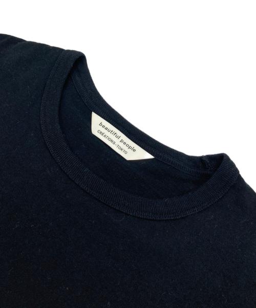 beautiful people（ビューティフルピープル）beautiful people (ビューティフルピープル) ラフィ プレミアム ジャージ ビッグ Tシャツ ブラック サイズ:実寸参照の古着・服飾アイテム