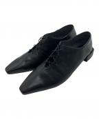 Le Talonル タロン）の古着「フレンチスクエアレースアップフラット」｜ブラック