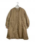 R'IAMリアム）の古着「ロングMA1 ノーカラーコート」｜ブラウン