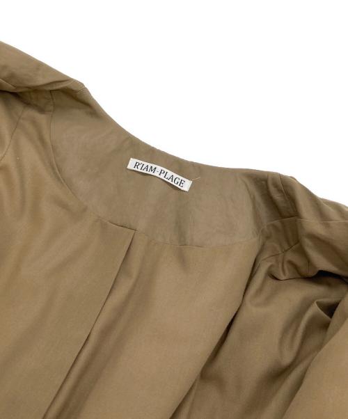 R'IAM（リアム）R'IAM (リアム) ロングMA1 ノーカラーコート ブラウン サイズ:38の古着・服飾アイテム