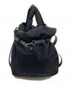 Adam et Ropeアダム エ ロペ）の古着「ベルトモチーフパフバッグ　ハンドバッグ　ショルダーバッグ」｜ブラック