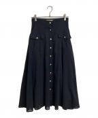 Curensologyカレンソロジー）の古着「メタルボタンスカート」｜ブラック
