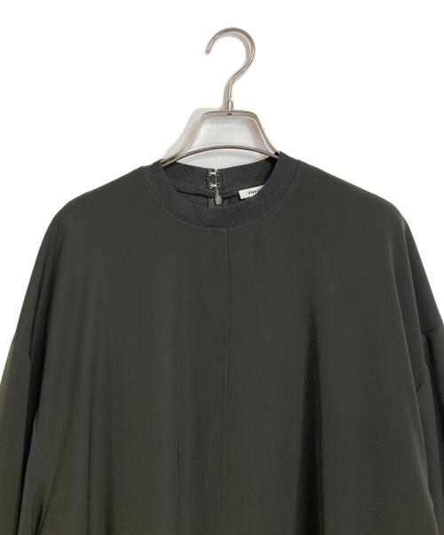 ENFOLD（エンフォルド）ENFOLD (エンフォルド) ダブルサテン リブブラウス ブラウン サイズ:Mの古着・服飾アイテム