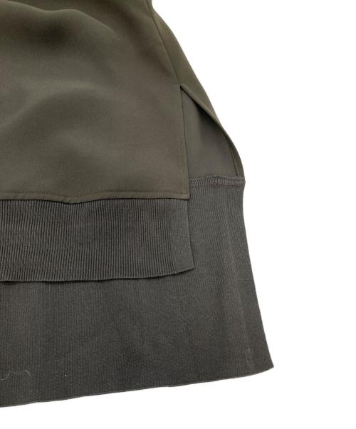 ENFOLD（エンフォルド）ENFOLD (エンフォルド) ダブルサテン リブブラウス ブラウン サイズ:Mの古着・服飾アイテム