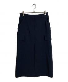 theory（セオリー）の古着「カーゴスカート Crisp Poly Cargo Midi Skirt」｜ブラック