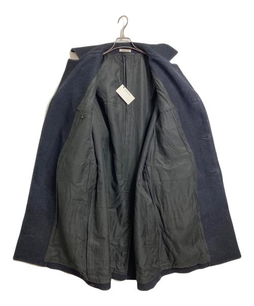 AURALEE（オーラリー）AURALEE (オーラリー) WOOL SILK MELTON SOUTIEN COLLAR COAT  ウールシルクメルトンステンカラーコート　アウター　ロングコート　オーバーサイズ　日本製 ネイビー サイズ:3の古着・服飾アイテム