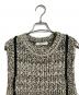 PUBLIC TOKYO (パブリックトウキョウ) メッシュフリンジトップス ジャガードフリンジニットベスト アイボリー×ブラック サイズ:FREE：6000円