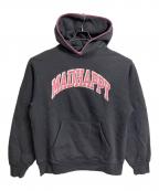 madhappyマッドハッピー）の古着「Campus Fleece Hoodie  キャンパスフリースフーディ　パーカー　USA製　オーバーサイズ」｜グレー